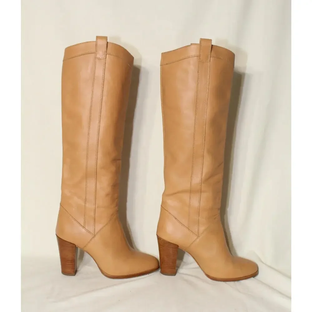 Vanessa Seward Tall Tan Leather Boots size 37 - Picture 5 of 12